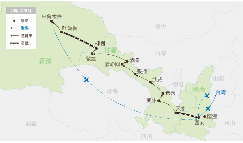 絲路行程地圖